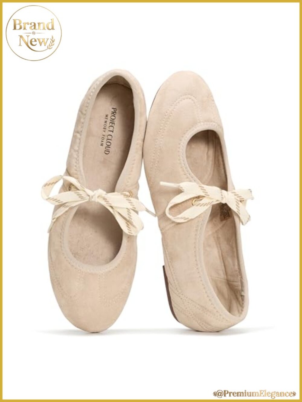 Women's Mary Jane Ballet Flats - Comfortable Memory Foam Non-Slip Shoes